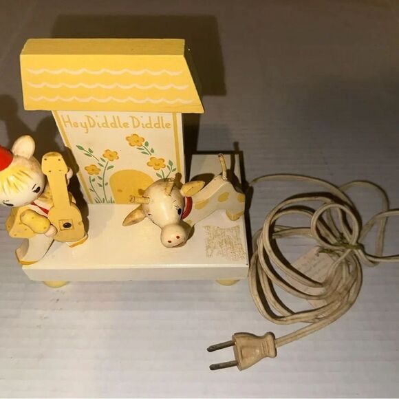 Hay Diddle Diddle rare antique nursery rhyme nightlight - Picture 3 of 11